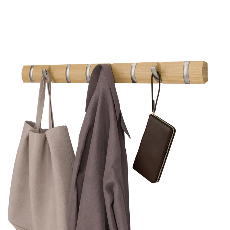 Flip 8 - Hook Solid Wood Coat Rack