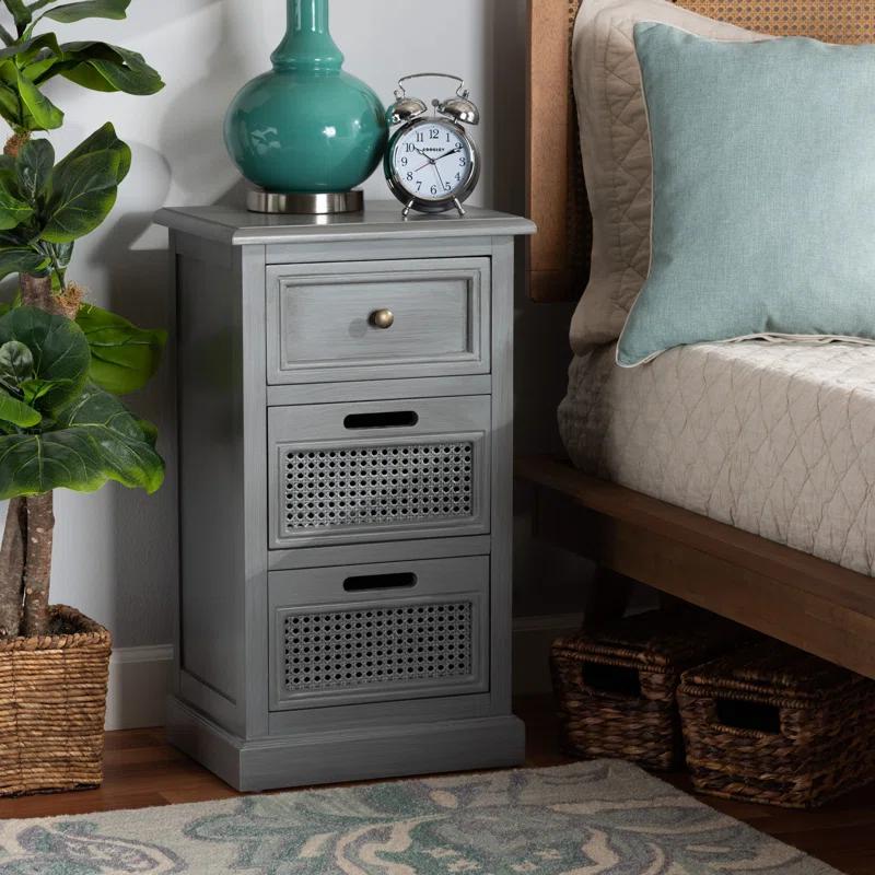 Red Barrel Studio® Rankine 15.7'' W Solid Wood Nightstand