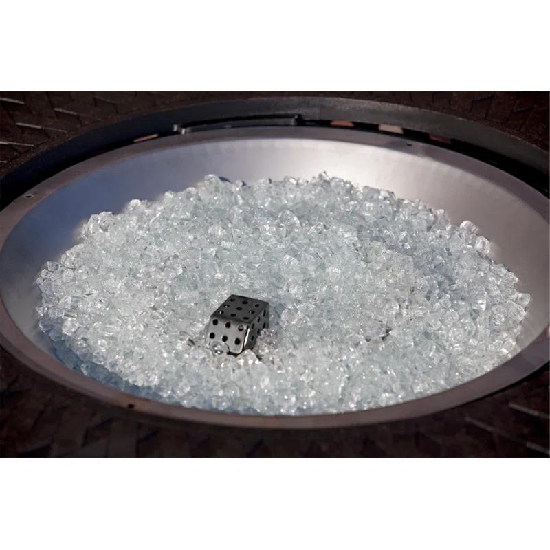 Fire Sense Fire Sense Premium Sparkling Reflective Tempered Fire Glass for Fire Pits Easy to Install-10 Lbs Crystal Clear