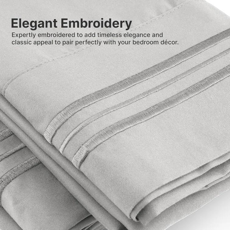 CGK Linens 6 Piece Extra Deep Pocket Ultra Soft & Cooling Sheet Set