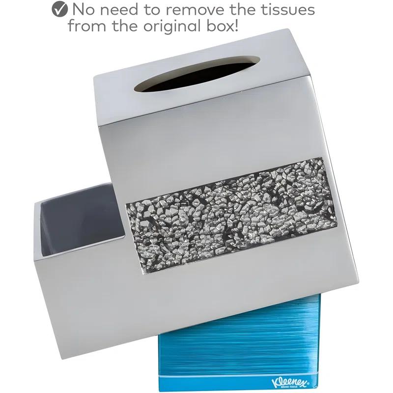 Creative Scents Brushed Nickel Tissue Box Cover