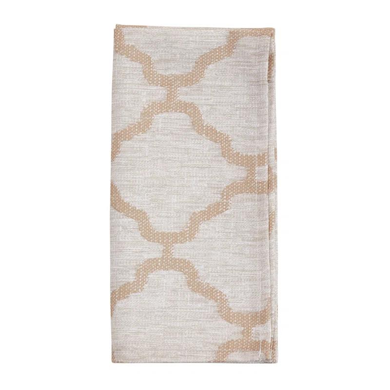 Saro Marrakesh Collection Polyester Geometric Square Napkin (Set of 4)