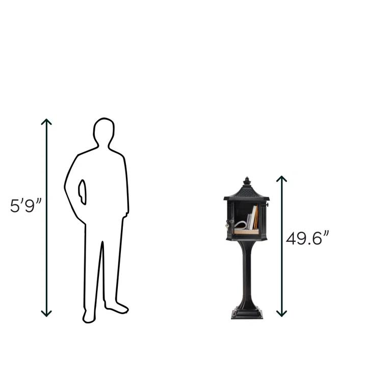 Pedestal Locking Post Mounted Mailbox