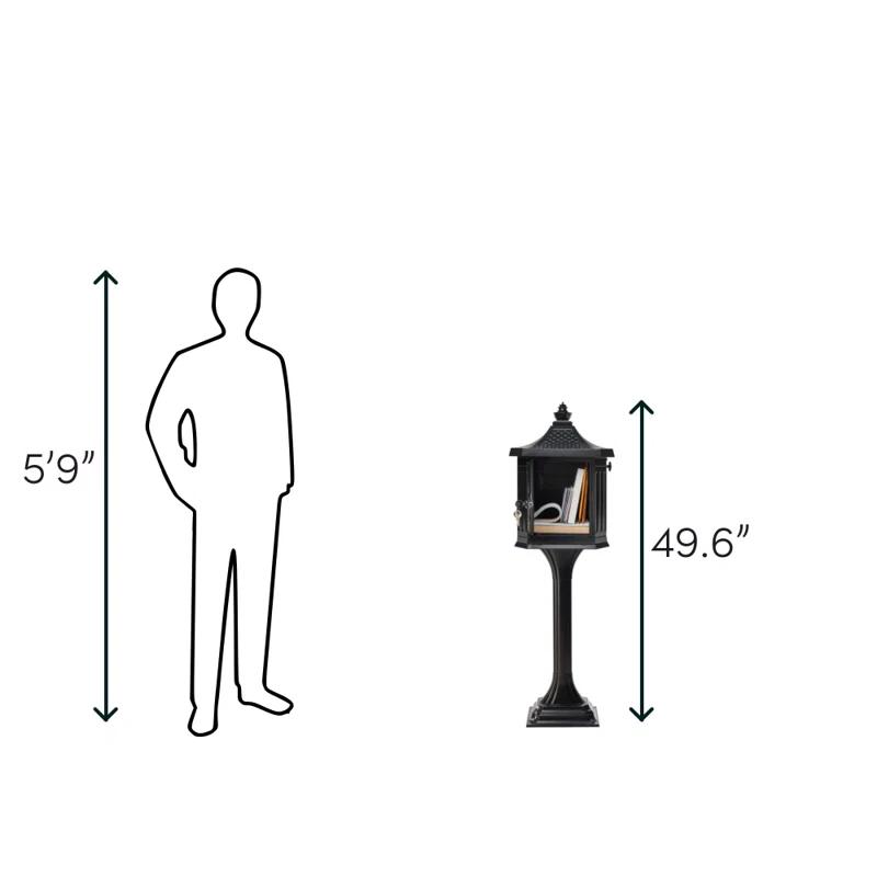 Pedestal Locking Post Mounted Mailbox