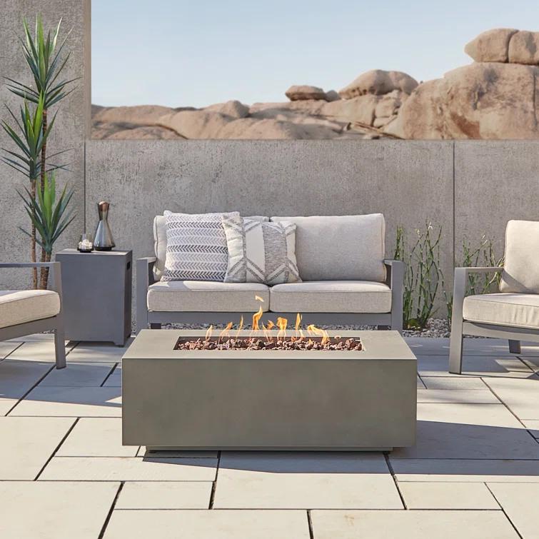 AEGEAN Propane / Natural Gas Outdoor Fire Pit Table