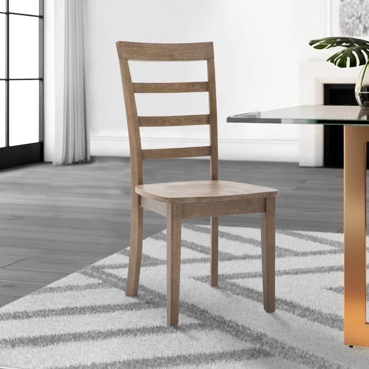 Benjara 0'' H Solid Wood Side Chair (Set of 2)