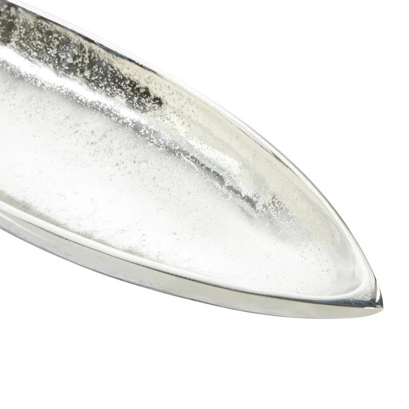 CosmoLiving by Cosmopolitan Aluminum Metal Fish Decor Tray Set