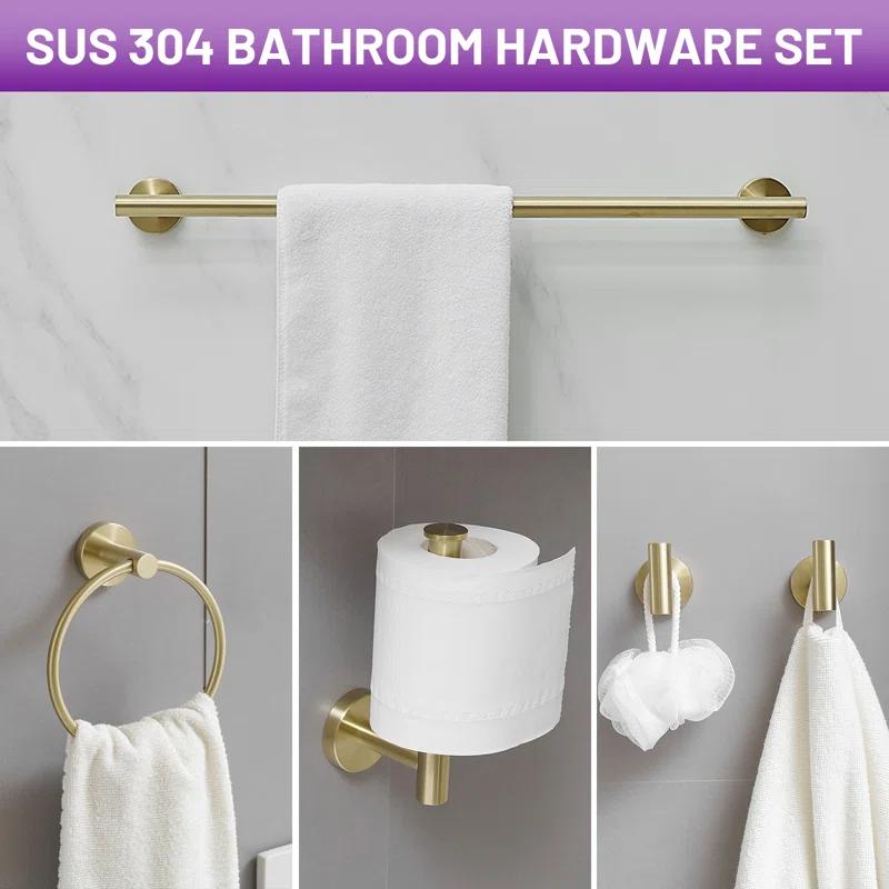 VIBRANTBATH A-91020-BG 5 - Piece Bathroom Hardware Set