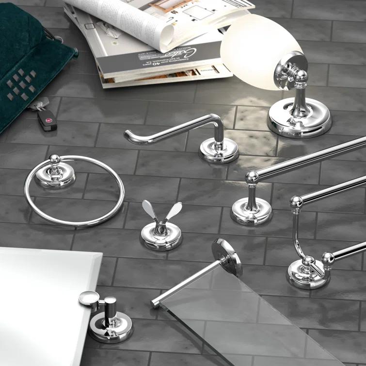 Gatco Designer II 24" Wall Mounted Double Towel Bar, 2 Bar Towel Rack 5375