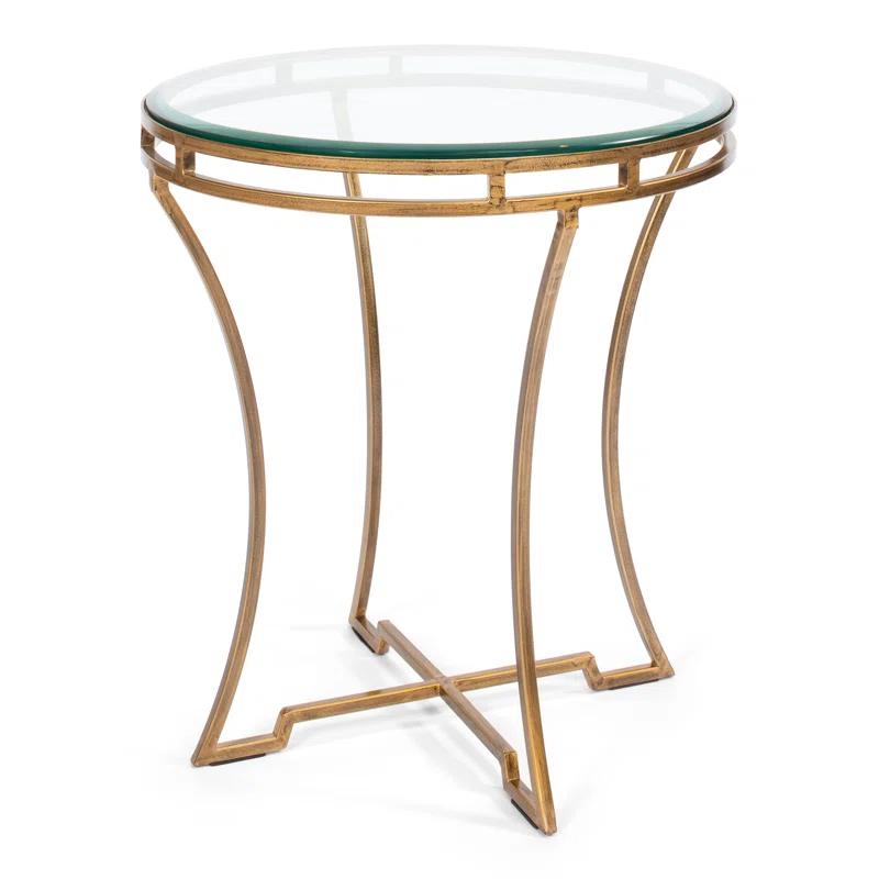 Sarreid Ltd Glass Top End Table
