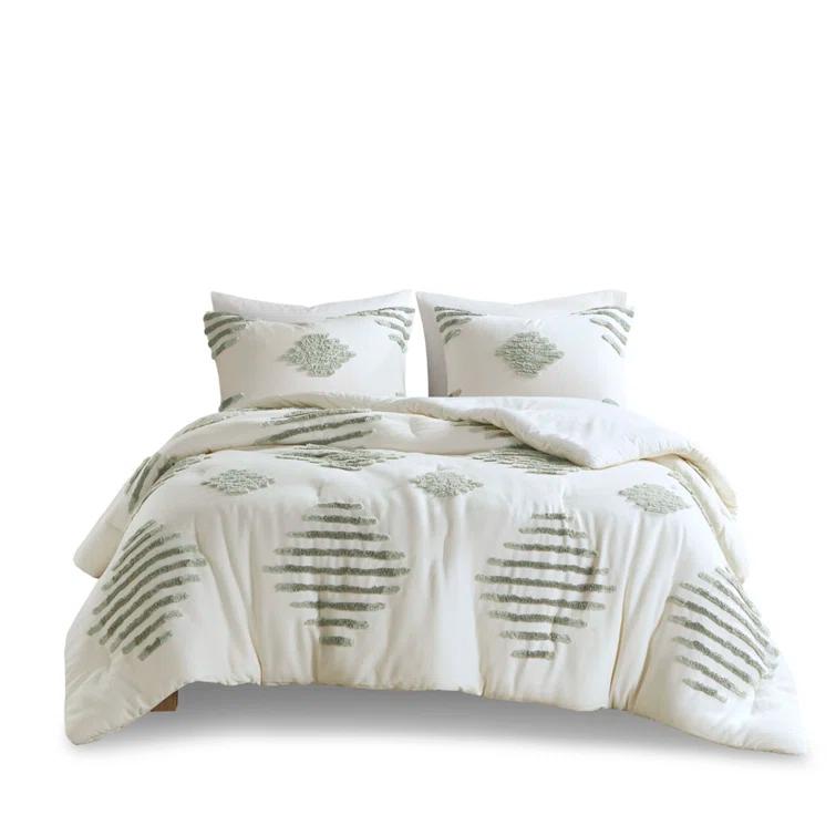 INK+IVY Tahli 3 Piece Cotton Blend Chenille Comforter Set