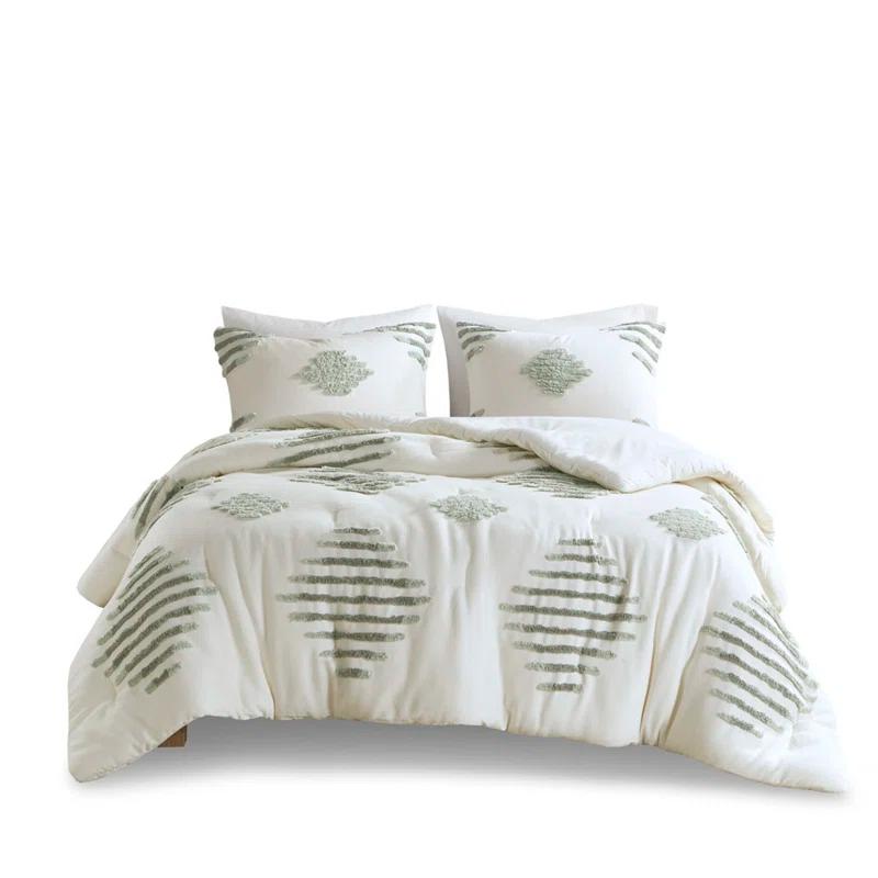 INK+IVY Tahli 3 Piece Cotton Blend Chenille Comforter Set