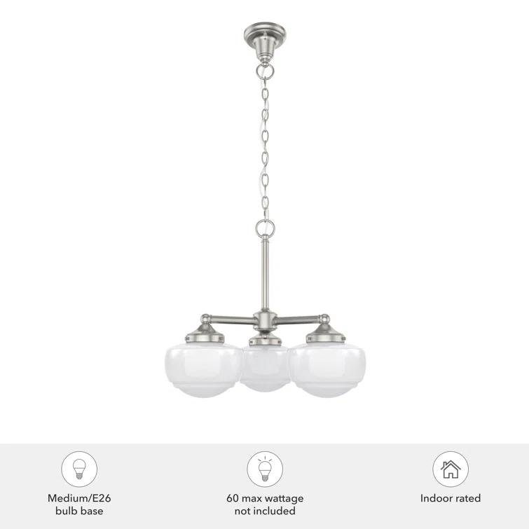 Hunter Fan Hunter Saddle Creek 3 Light Convertible Chandelier Ceiling Light Fixture