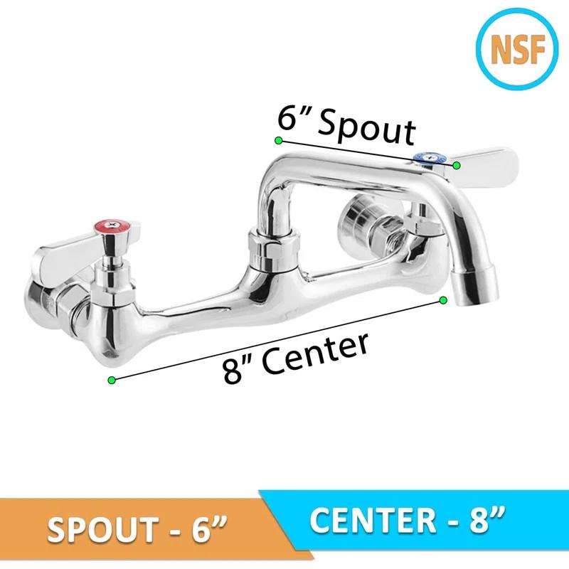 Express KitchQuip Wall Mounted Optional Bathroom Faucet WMF6"S