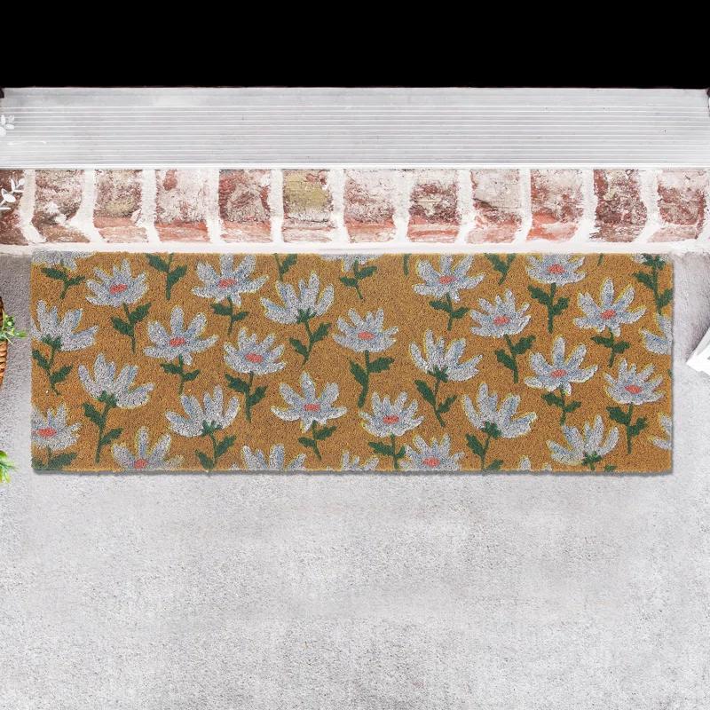 iH casadécor Coir Door Mat Shasta Daisy 10 X 30