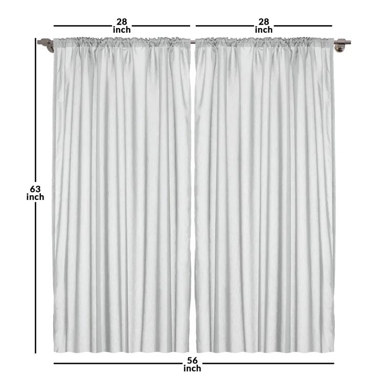 Ambesonne Semi-Sheer Rod Pocket Sliding Panel (Set of 2)
