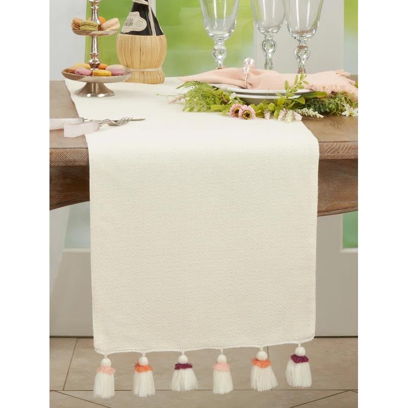 Saro Olivia Collection Cotton Blend Table Runner
