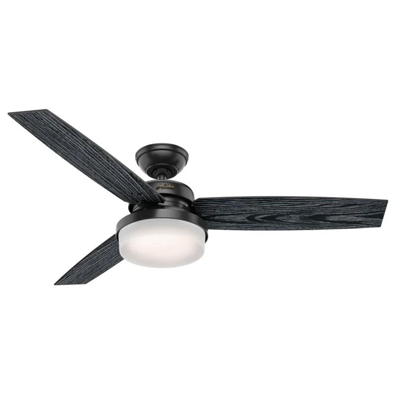 Hunter Fan 52" Sentinel 3 -Blade Standard Ceiling Fan with Remote Control and Light Kit Included