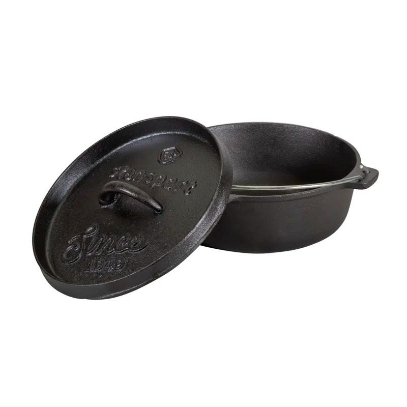 Stansport Stansport 2 QT Pre-Seasoned Cast Iron Dutch Oven Flat Bottom