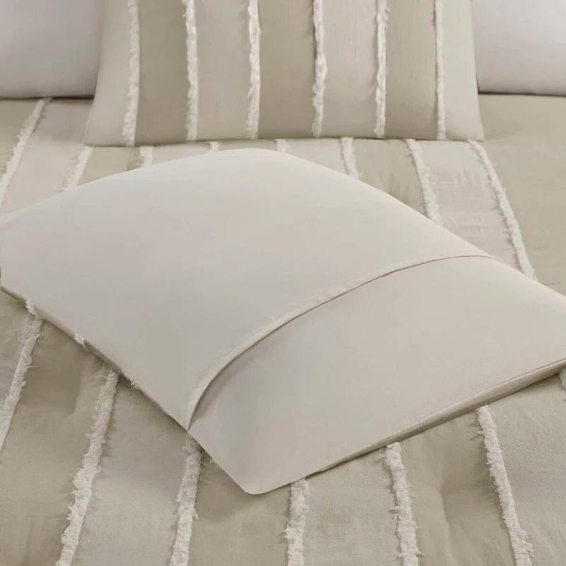 INK+IVY Shay 3 Piece Striped Cotton Duvet Cover Set