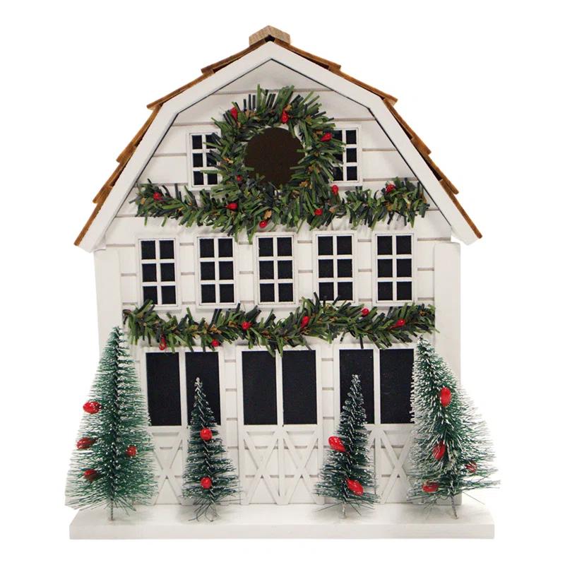 Home Bazaar Holiday Offerings Holly Cottage 9.75 H x 8.25 W x 6.25 D Birdhouse