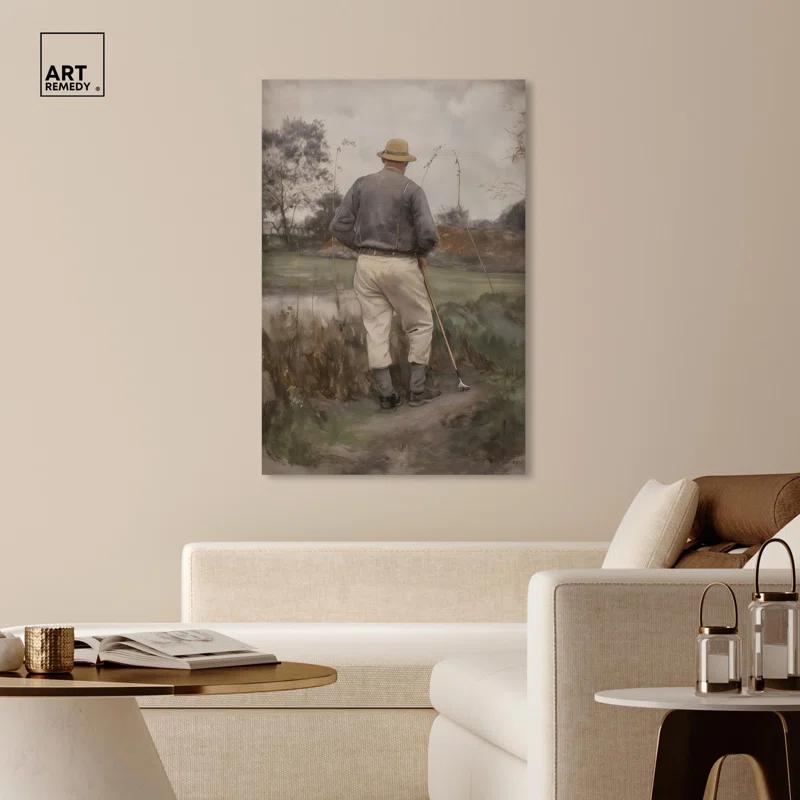 Art Remedy Vintage Golfer Canvas Vintage Portraits by Art Remedy
