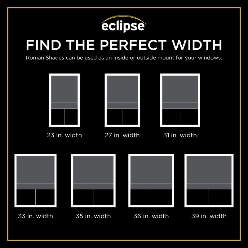 Eclipse Room Darkening Roman Shade
