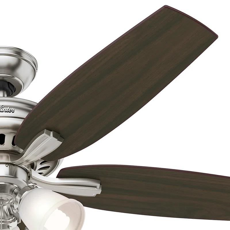 52" Newsome 5 - Blade Standard Ceiling Fan with Pull Chain and Light Kit Included