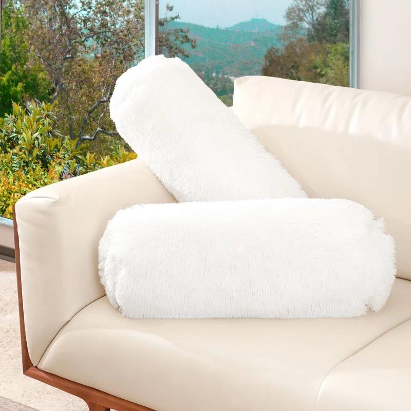 Cheer Collection Faux Fur Throw Pillow