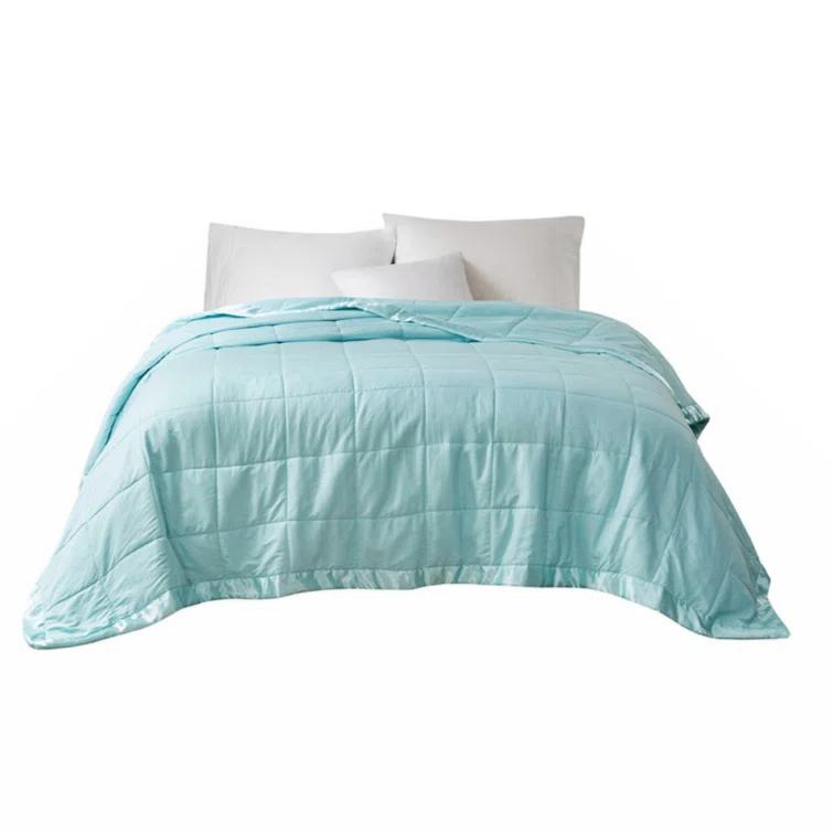 Madison Park Cambria Oversized Down Alternative Blanket with Satin Trim