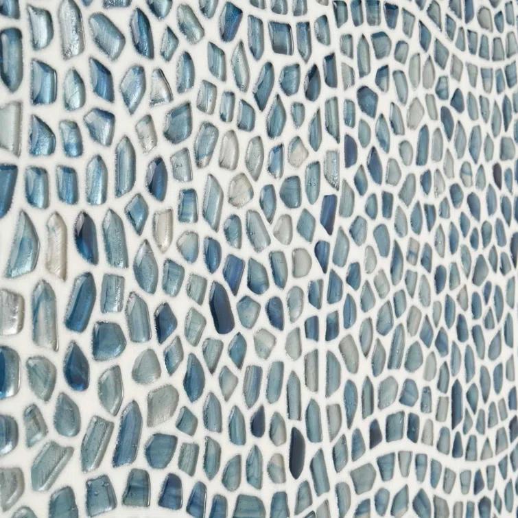 Bond Tile Fractal Pebble 11.88 in. x 11.88 in. Polished Glass Wall Mosaic Tile (0.98 Sq. Ft. / Each) | Wayfair