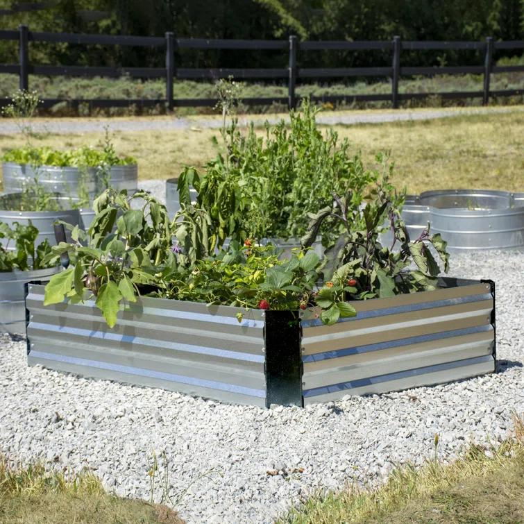 Grapevine Metal Raised Garden Bed