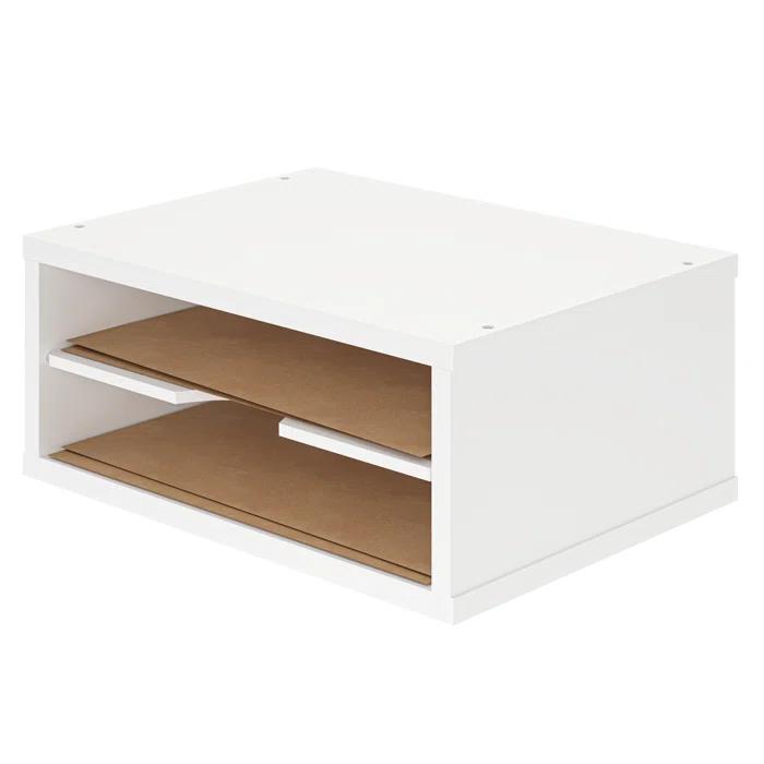 Ballucci Logan Stackable 2-Tier Paper Organizer and Monitor Stand