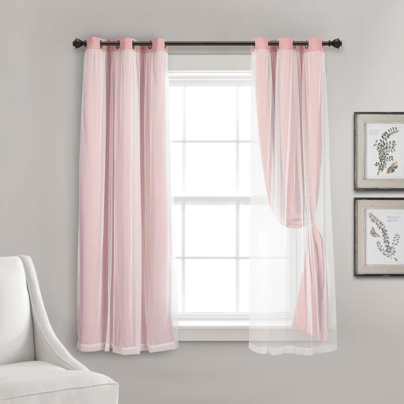 Lush Decor Polyester Blackout Curtain Pair (Set of 2)