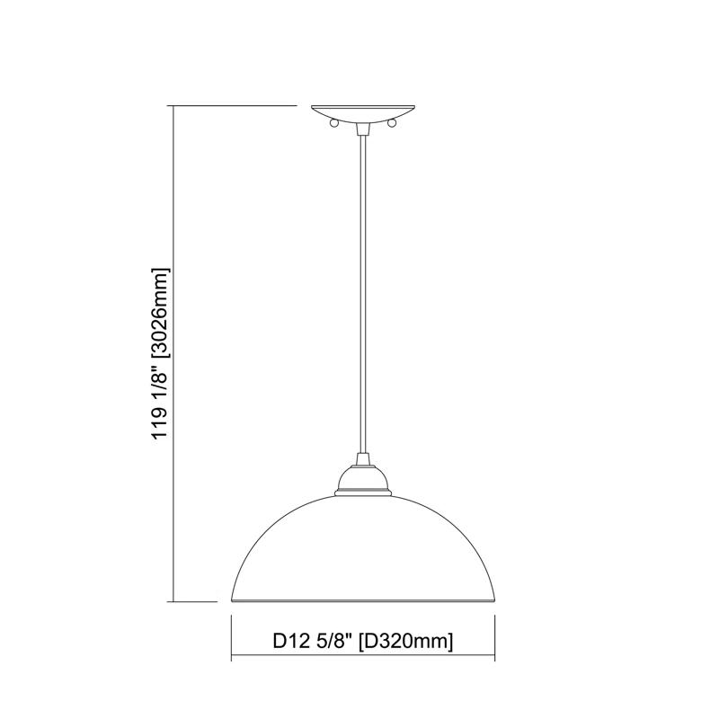 Vanity Art 1 Light Pendant in Black with Etched Glass