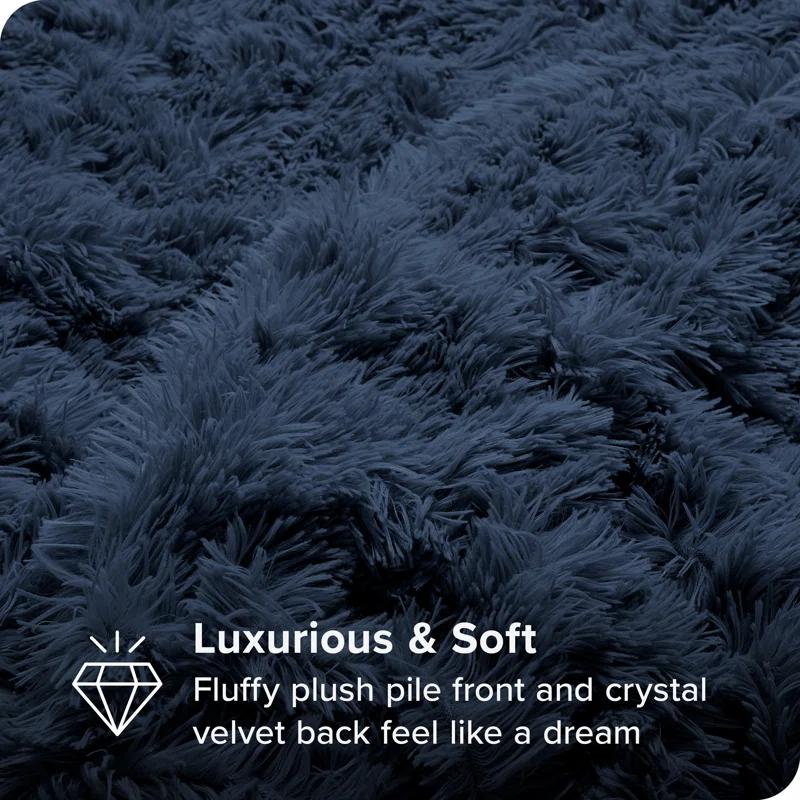 Bare Home Shaggy Fleece Plush Duvet Cover