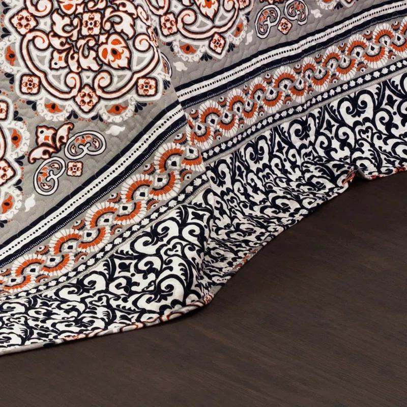 Lush Decor Nesco Navy 320 TC Reversible Modern & Contemporary 3 Piece Quilt Set