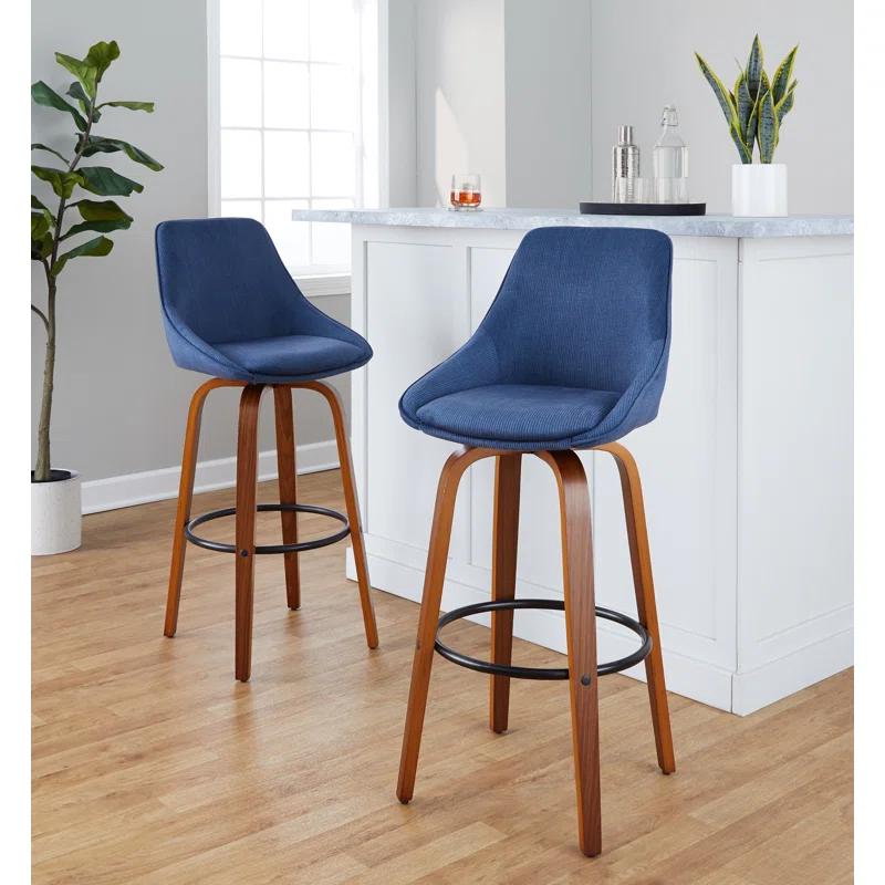 LumiSource Swivel Upholstered Counter Stool