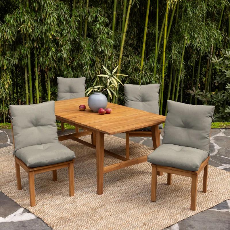 ARDEN Arden earthFIBER Plush Modern Tufted Polyfill Dining Chair Cushion, 21 x 40 (Set of 2)