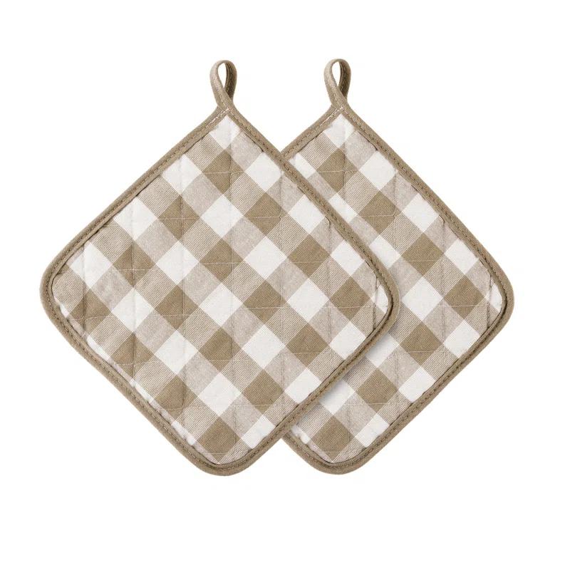 Achim Importing Co Achim Importing Co Checkered Cotton Potholder Set (Set of 2)