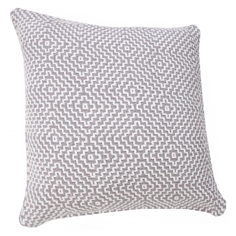 George Oliver Droitwich Geometric Cotton Reversible Throw Pillow