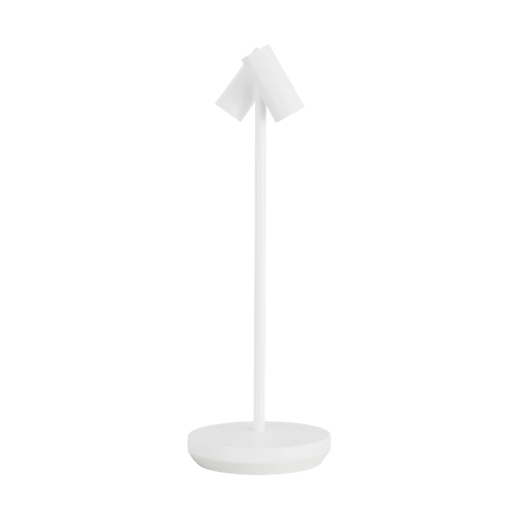 Matte White Adjustable Cordless Outdoor Table Lamp