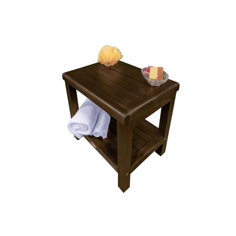 Decoteak Eleganto, Teak Shower Bench, Teak Wood Shower Bench, Teak Shower Bench, Teak Shower Stool