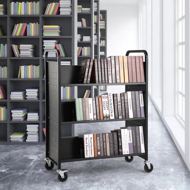 Stellweilan Tessberg 49.2'' H Book Cart with Wheels