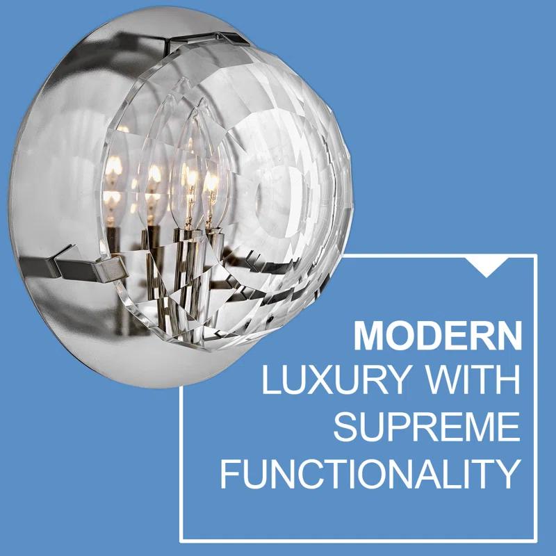 Hinkley Leo Single Light Wall Sconce w/ Optic Crystal Glass