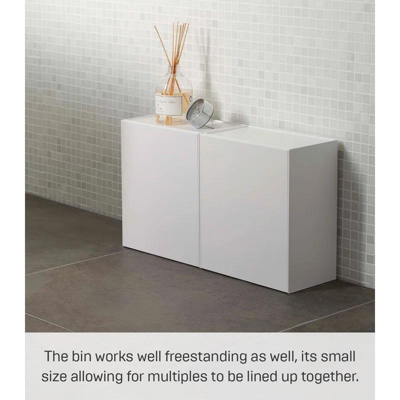 Yamazaki Home Tower Yamazaki Home Wall Mounted Storage Or Trash Bin, Small Wastebasket