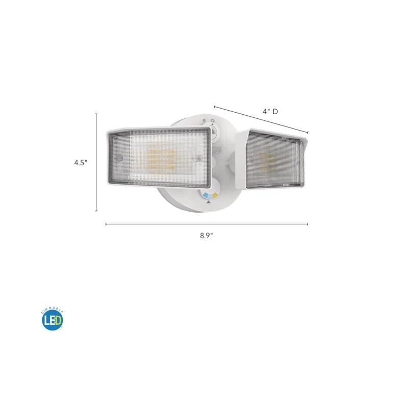 Lithonia Lighting 2 - Head Hardwired Dusk to Dawn Outdoor Security Flood Light