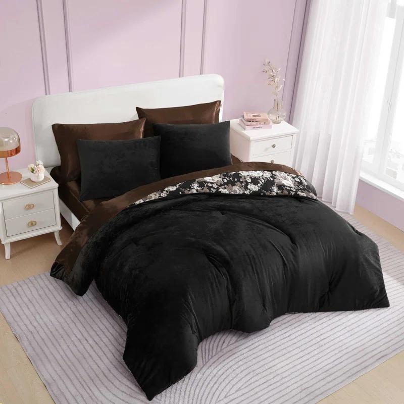 Betsey Johnson Betsey Johnson Solid Reversible Comforter Set