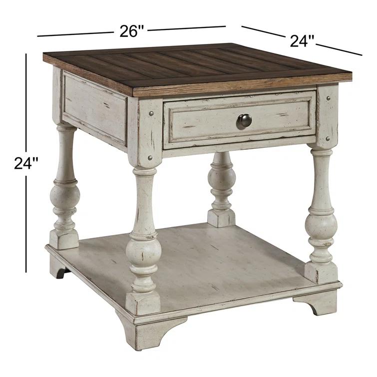 Laurel Foundry Modern Farmhouse® Hexham 24'' End Table w/ 1 Drawer