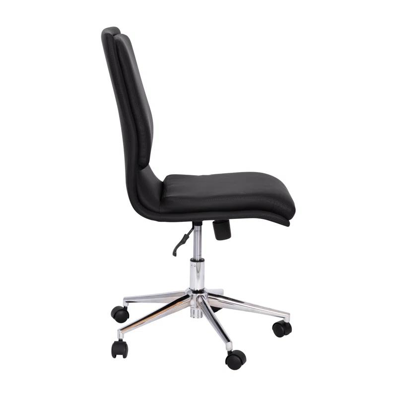 Flash Furniture Mid-Back Armless Office Task Chair with Metal 5-Star Base